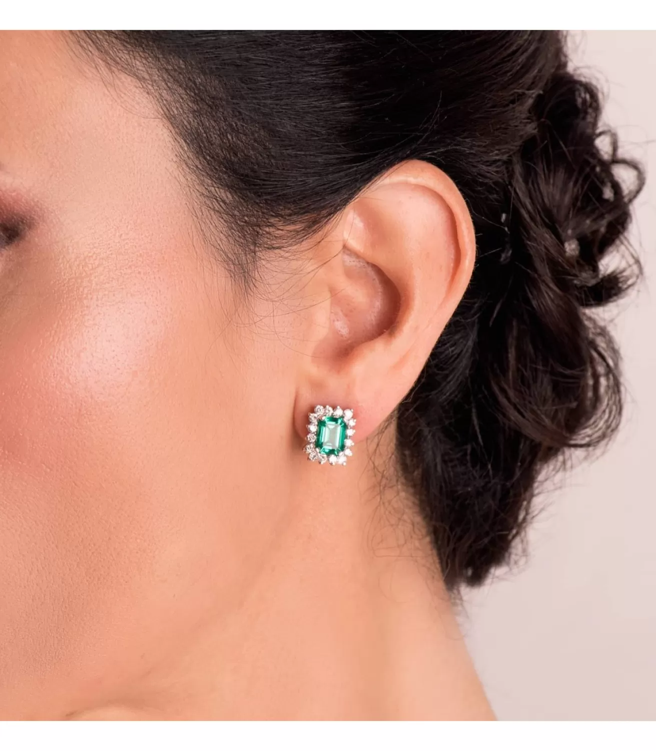 Pendientes Carrie Oro 18K Esmeralda Y Diamantes<Alda Joyeros Flash Sale