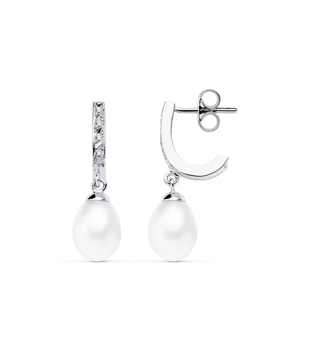 Pendientes Condesa De Mercia Oro Blanco 9K Perla<Alda Joyeros Best