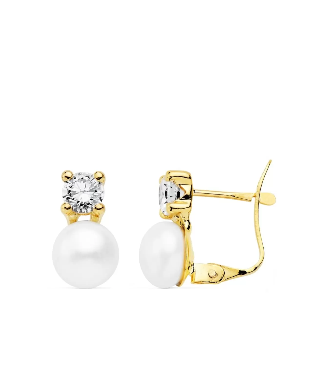 Pendientes Cris Perlas Cultivadas Oro Amarillo 18 K<Alda Joyeros Best