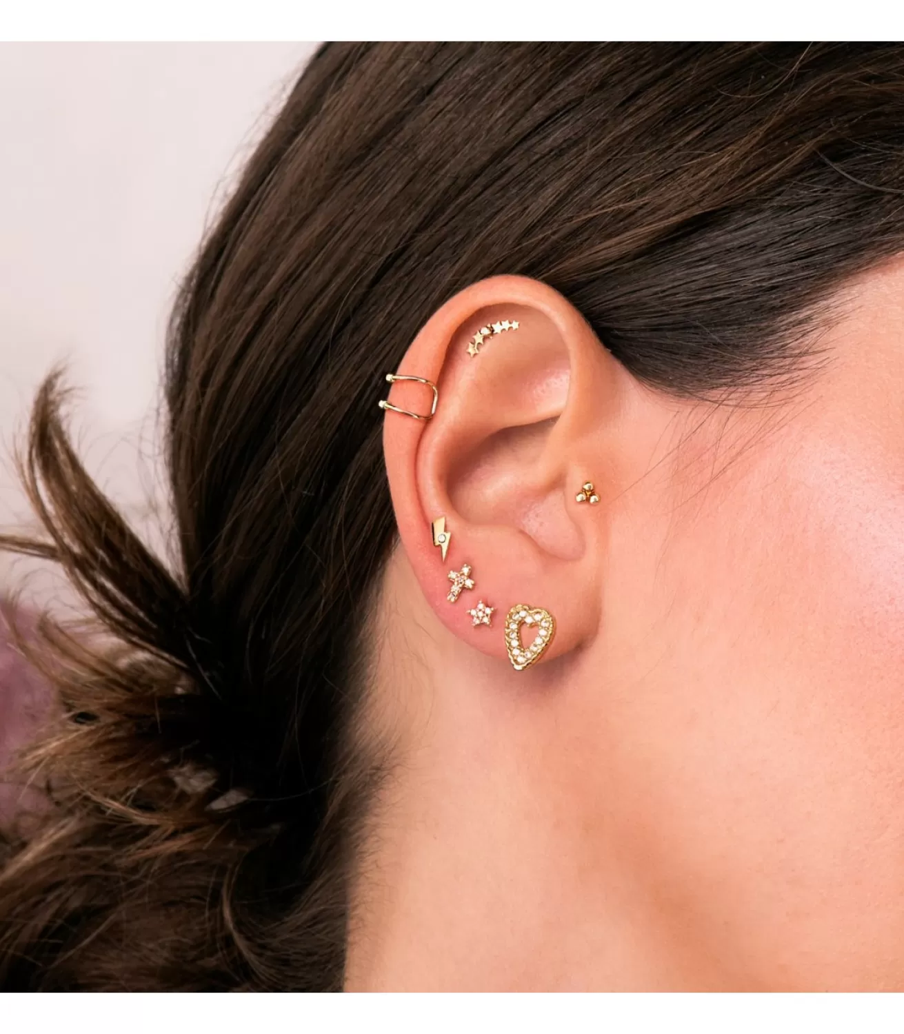 Pendientes Cross Diamantes 0.060 Qtes. Oa 18K<Alda Joyeros Online