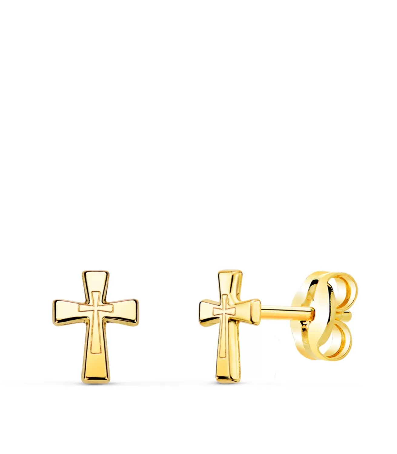 Pendientes Cruces Oro 18 K 6 Mm<Alda Joyeros Hot