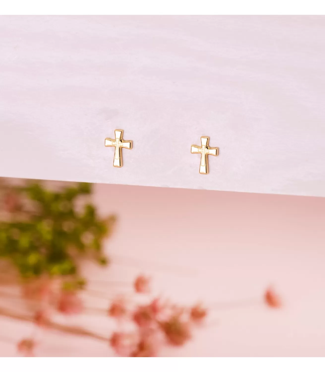 Pendientes Cruces Oro 18 K 6 Mm<Alda Joyeros Hot
