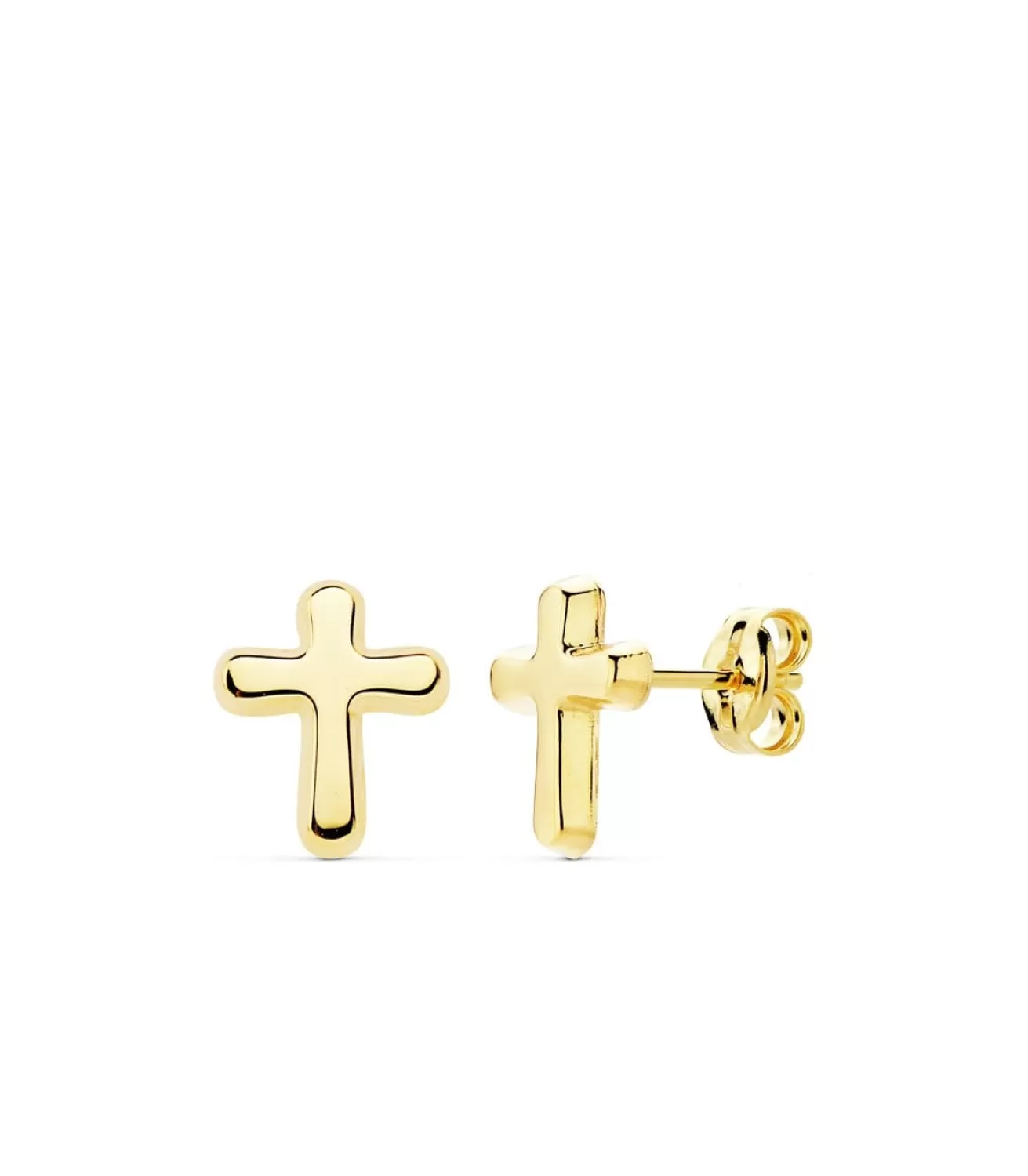 Pendientes Cruz Oro Amarillo 18 K 9 Mm<Alda Joyeros Shop