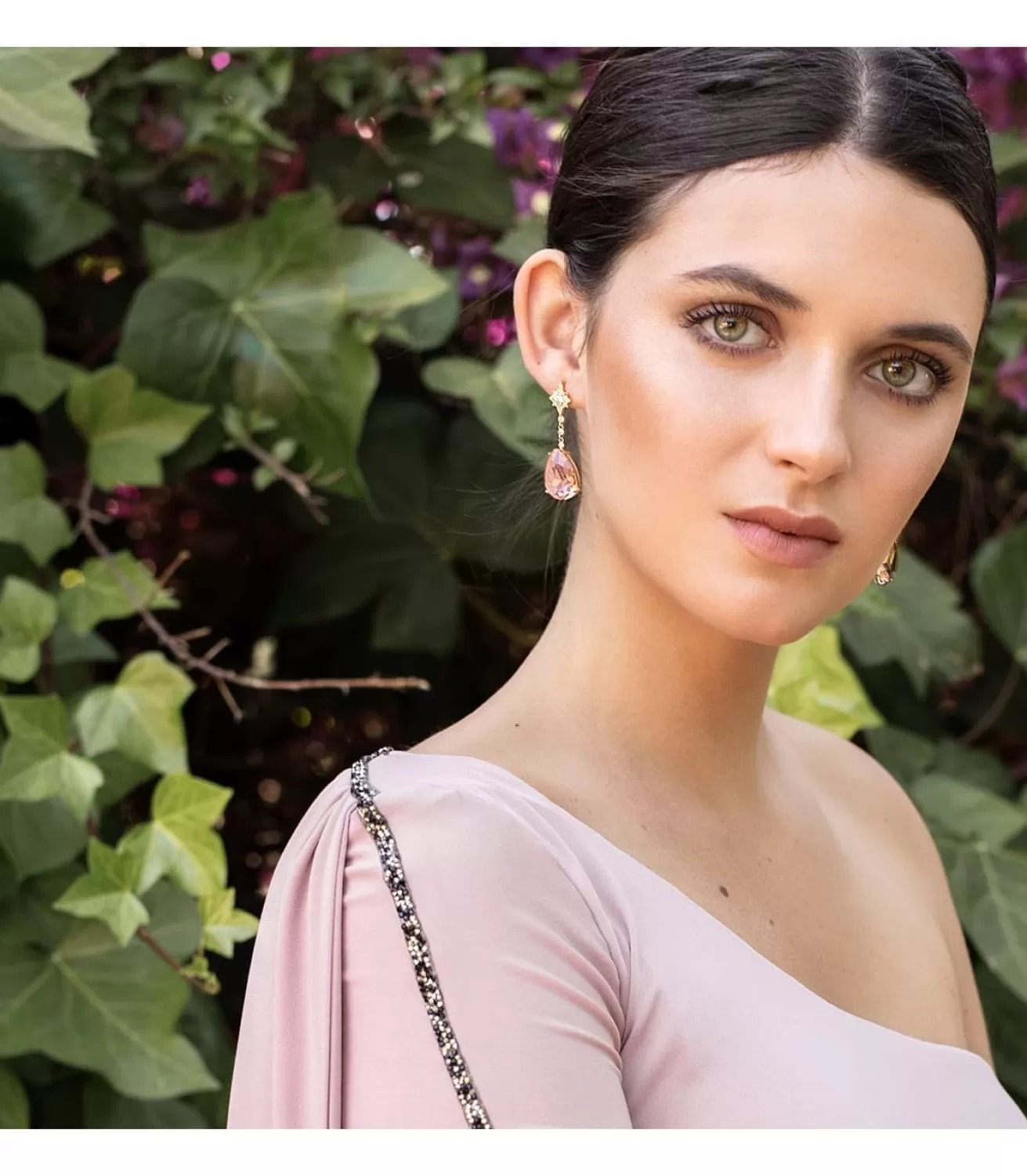 Pendientes Dakota Oro Amarillo 18K Piedra Rosa<Alda Joyeros Shop
