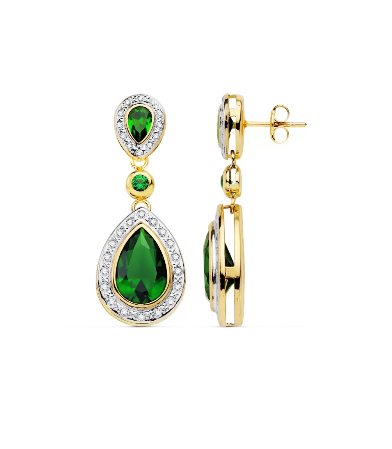 Pendientes De Mujer Brianna Oro Bicolor 18K<Alda Joyeros Hot