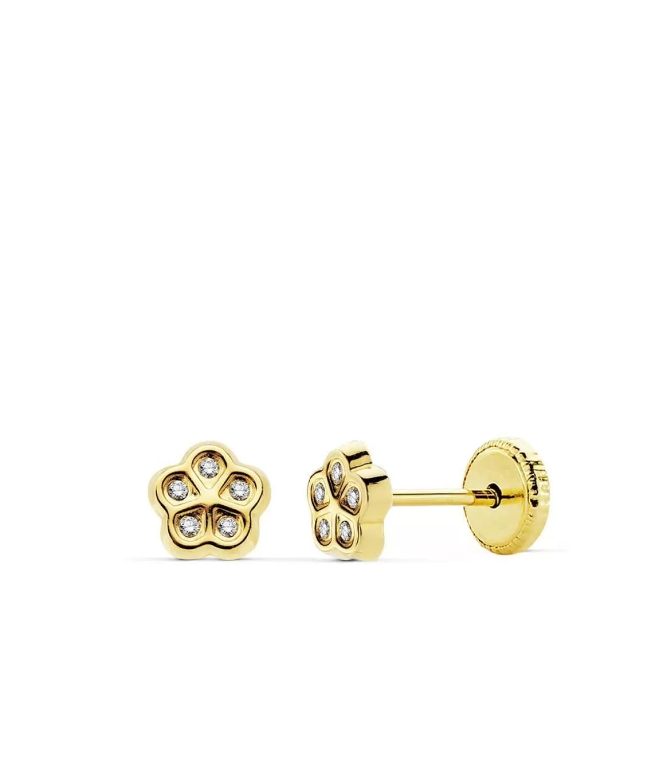 Pendientes De Niña Oro 18K Olalla Flor<Alda Joyeros Fashion