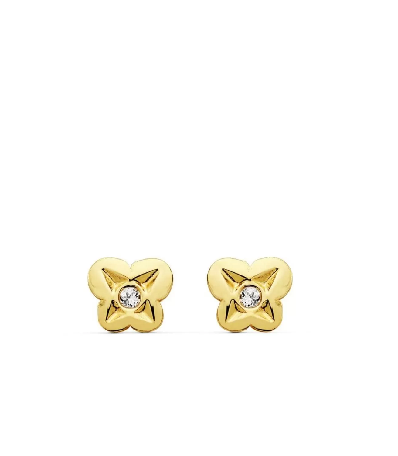 Pendientes De Niña Oro Amarillo 18K Lupe Mariposas 6Mm<Alda Joyeros Shop
