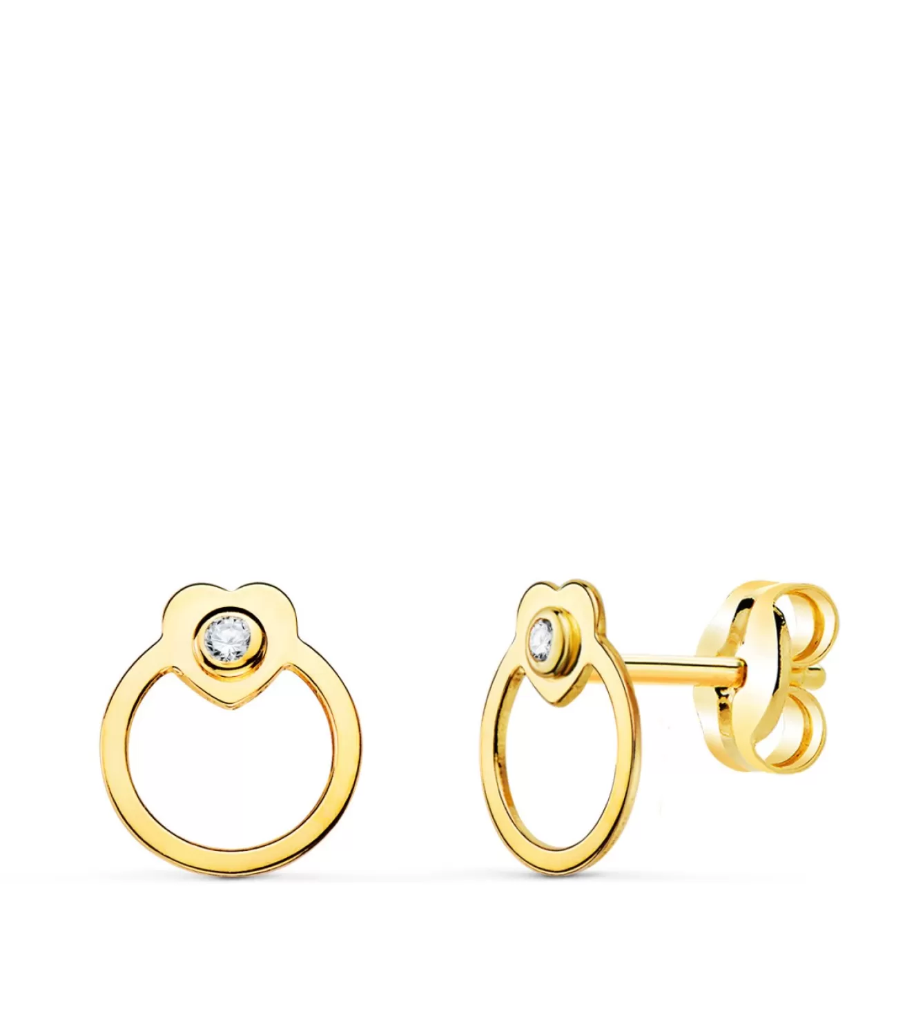 Pendientes De Niña Serena Oro 18K Corazon<Alda Joyeros Sale