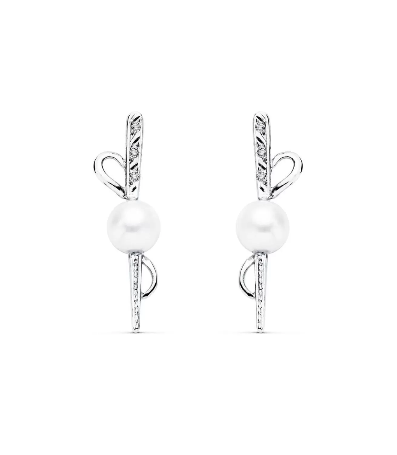 Pendientes De Novia Ana Bolena Oro Blanco 18K Perla<Alda Joyeros Best Sale