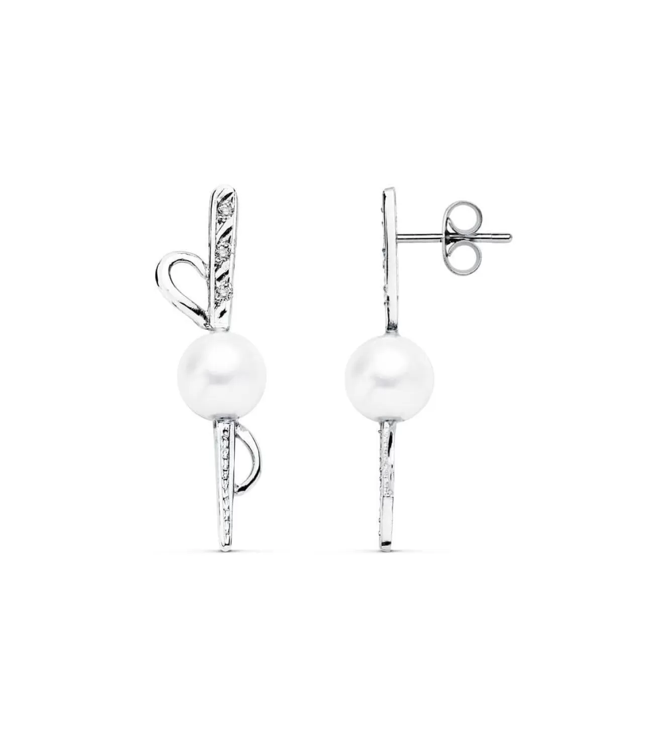 Pendientes De Novia Ana Bolena Oro Blanco 18K Perla<Alda Joyeros Best Sale