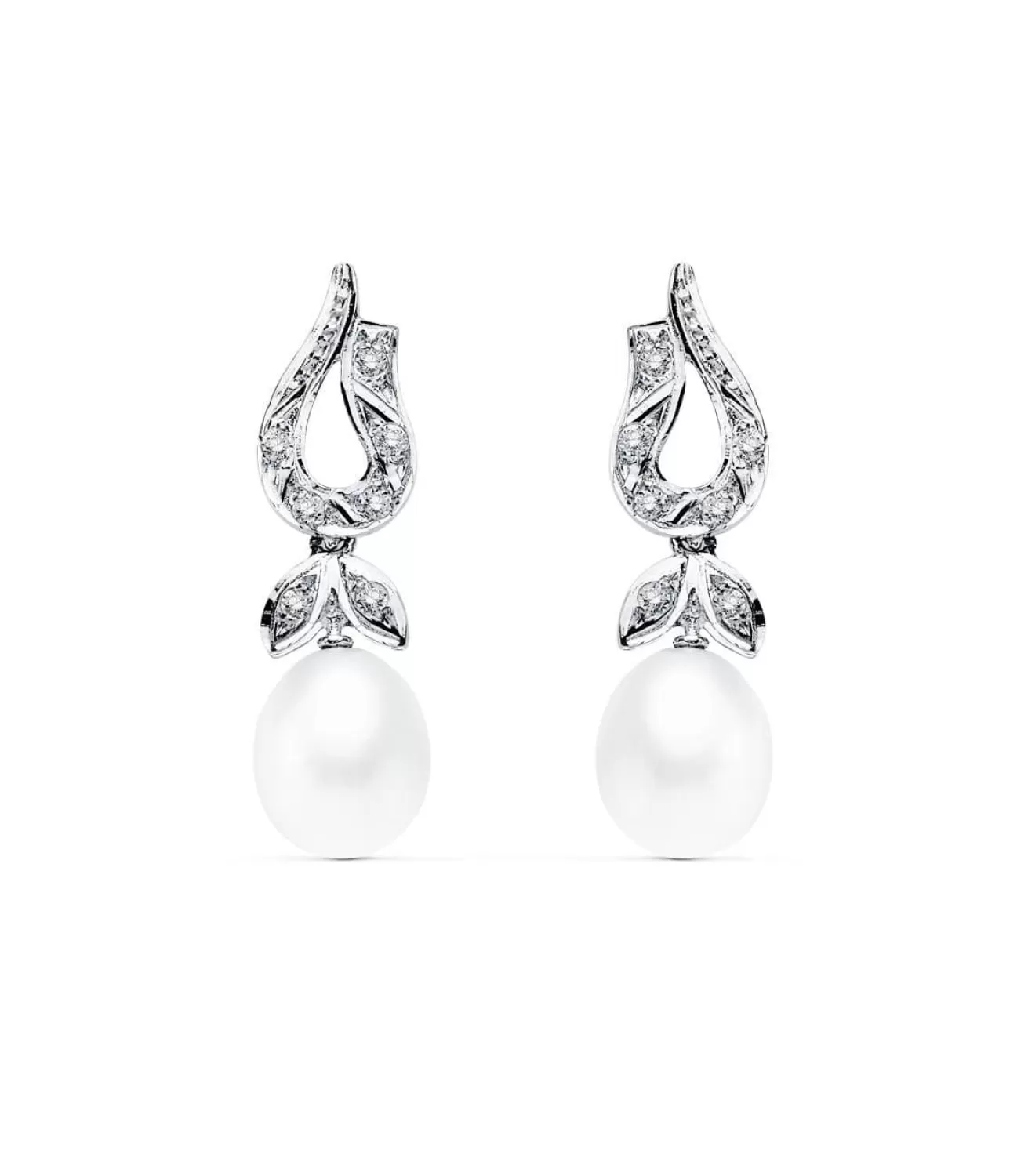Pendientes De Novia Archiduquesa De Austria Oro Blanco 18K<Alda Joyeros Best
