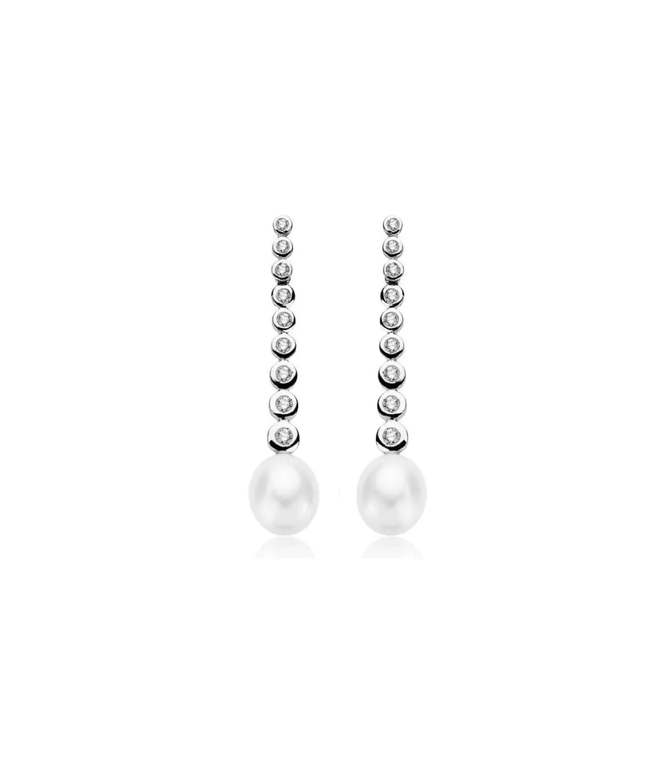 Pendientes De Novia Catherine Howard Oro Blanco 18K Perla<Alda Joyeros Best Sale