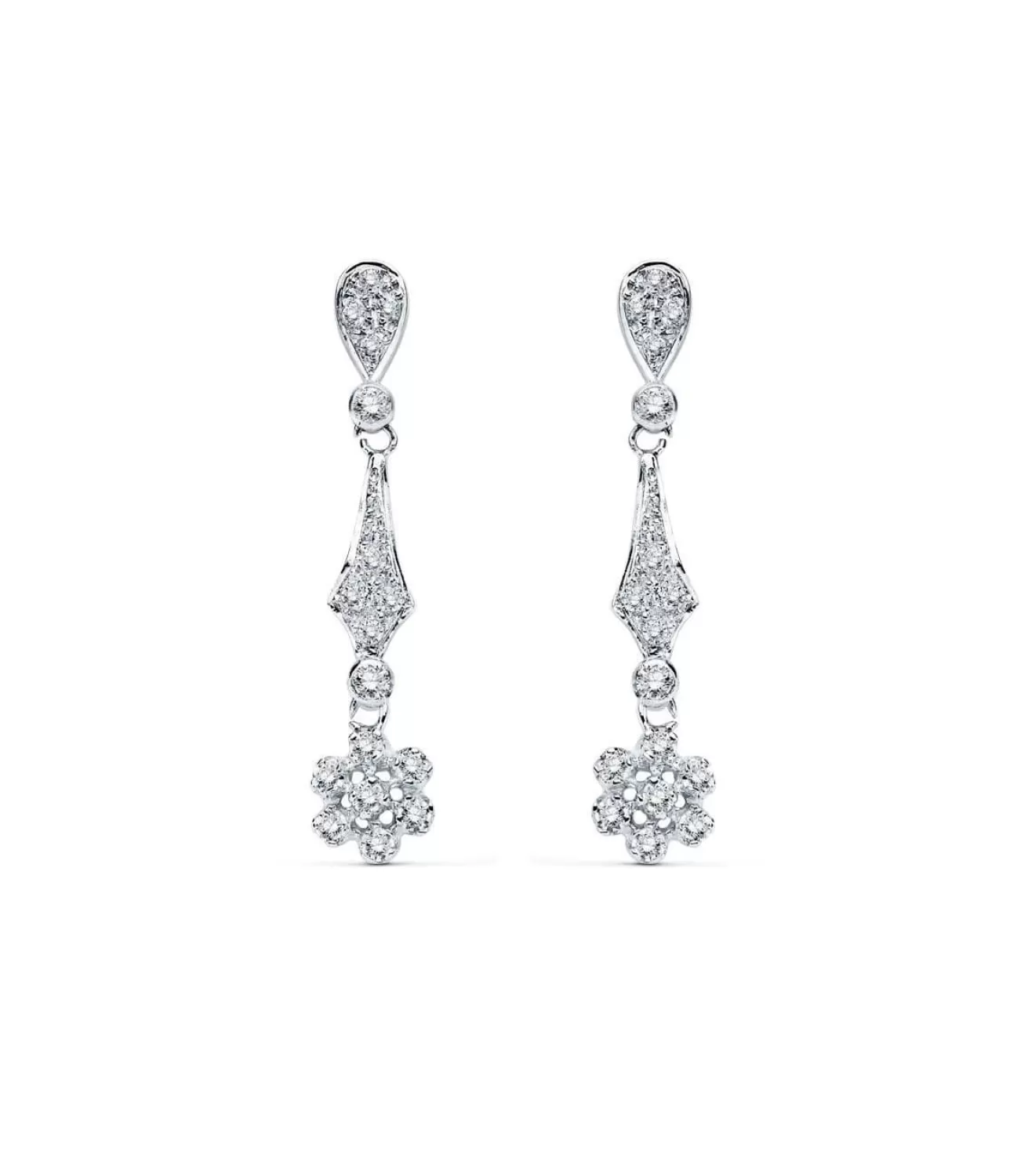 Pendientes De Novia Condesa De Mansfield Oro Blanco 18K<Alda Joyeros Clearance