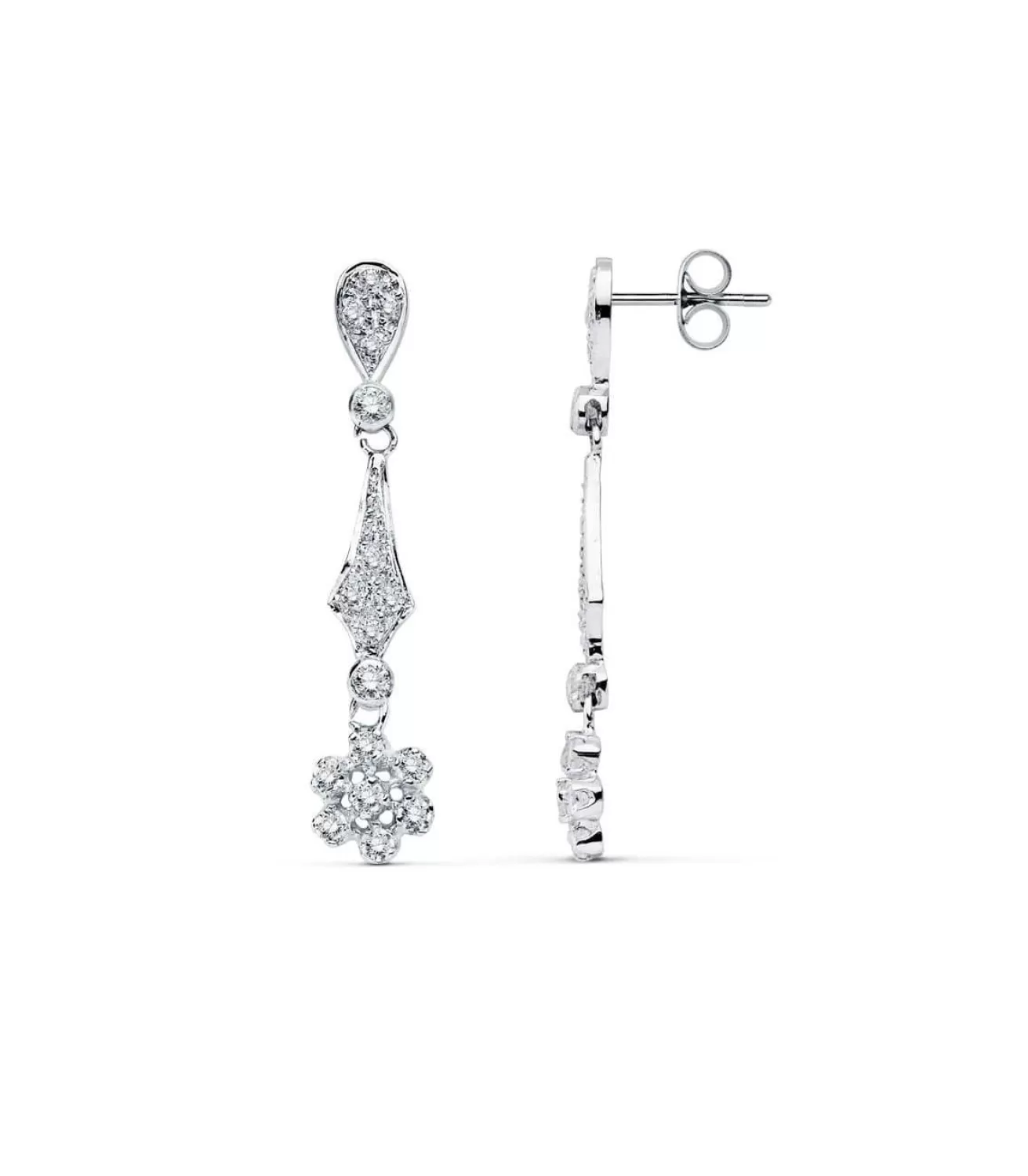 Pendientes De Novia Condesa De Mansfield Oro Blanco 18K<Alda Joyeros Clearance