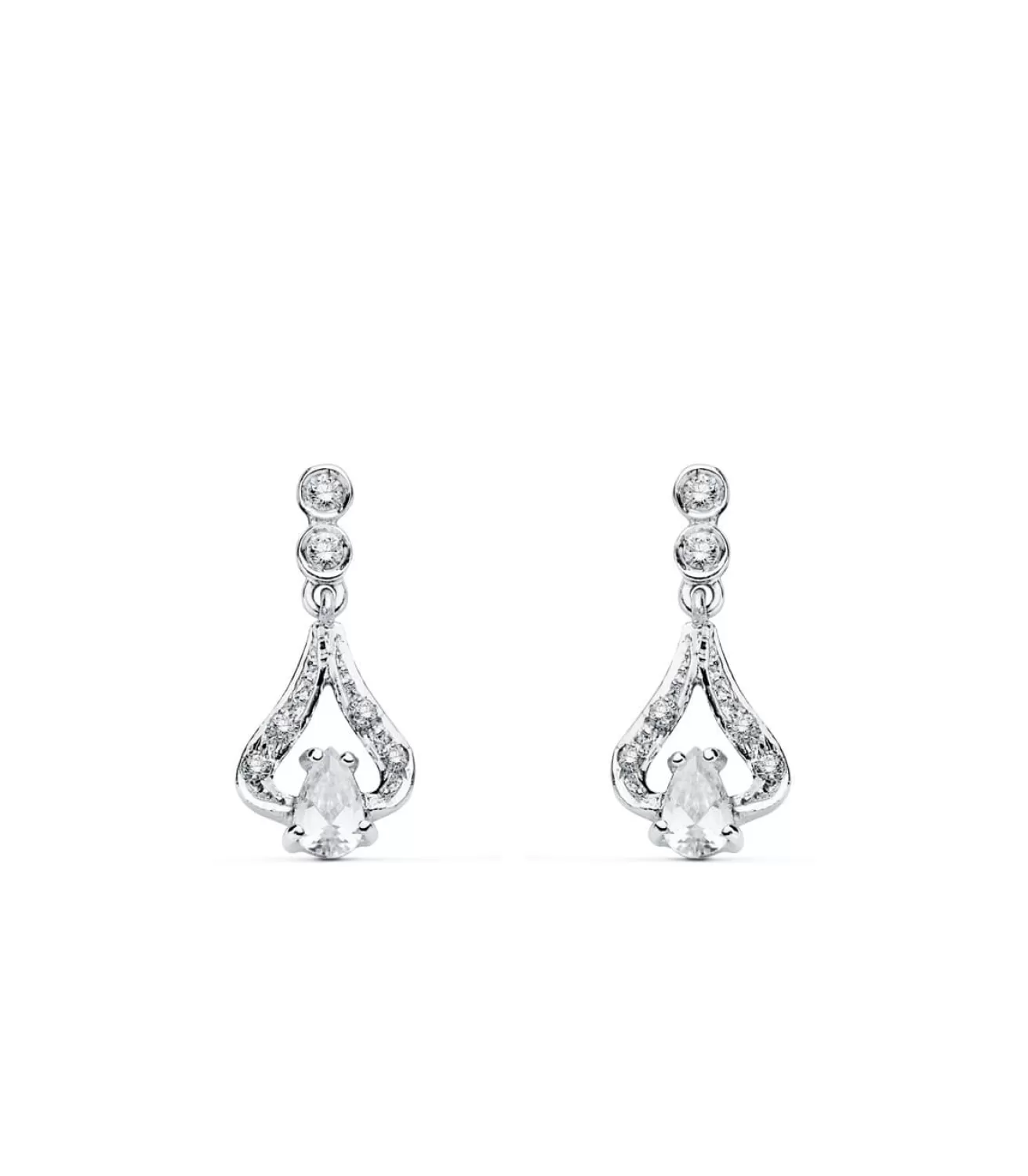 Pendientes De Novia Dame Cassandra Oro Blanco 18K<Alda Joyeros Cheap