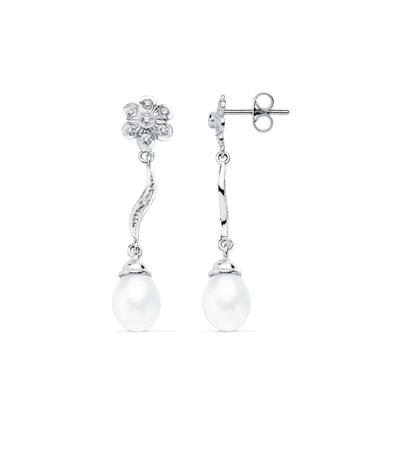 Pendientes De Novia Dame Heidi Oro Blanco 18K Perla Cultivada<Alda Joyeros Clearance