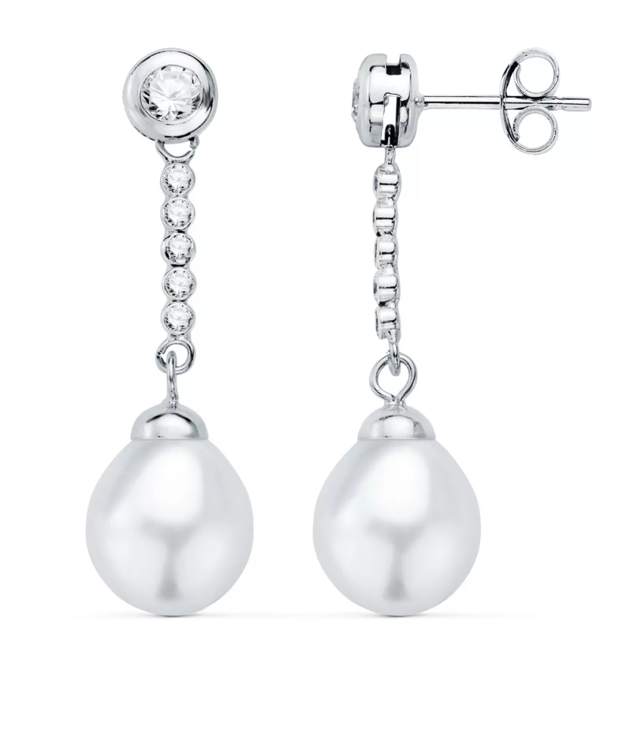 Pendientes De Novia Giselle Oro Blanco 18K Perla<Alda Joyeros Hot