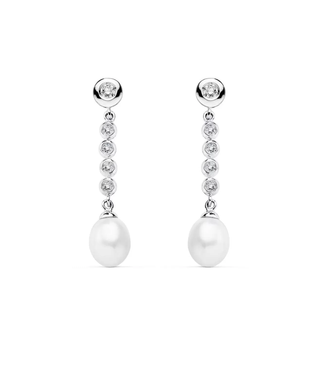 Pendientes De Novia Jane Seymour Oro Blanco 9K Perla<Alda Joyeros Flash Sale