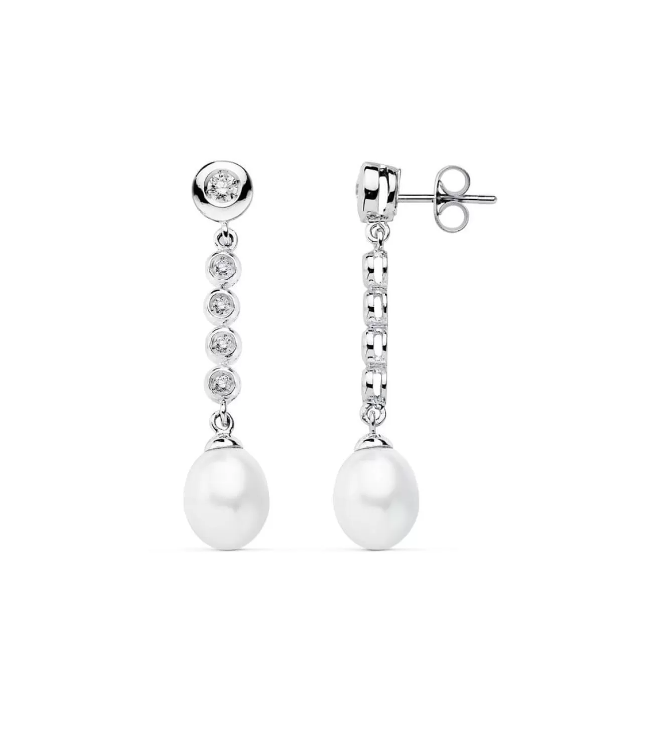 Pendientes De Novia Jane Seymour Oro Blanco 9K Perla<Alda Joyeros Flash Sale