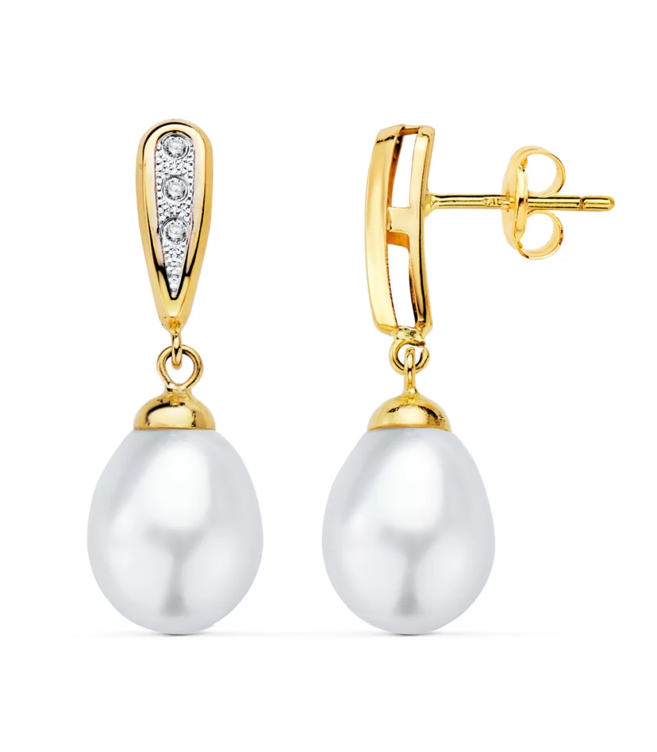 Pendientes De Novia Jeanette Oro Bicolor 18K<Alda Joyeros Cheap