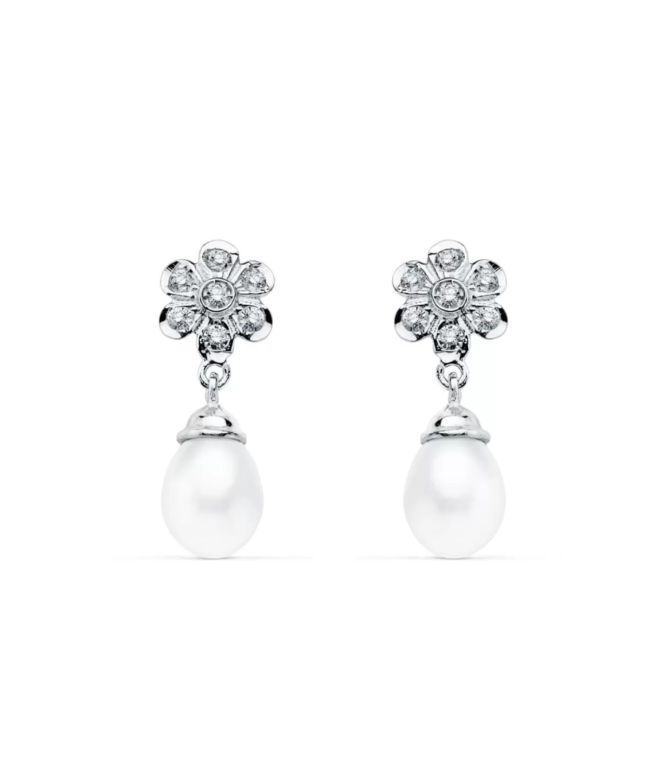 Pendientes De Novia Lady Lizbeth Oro Blanco 18K Perla Cultivada<Alda Joyeros Sale