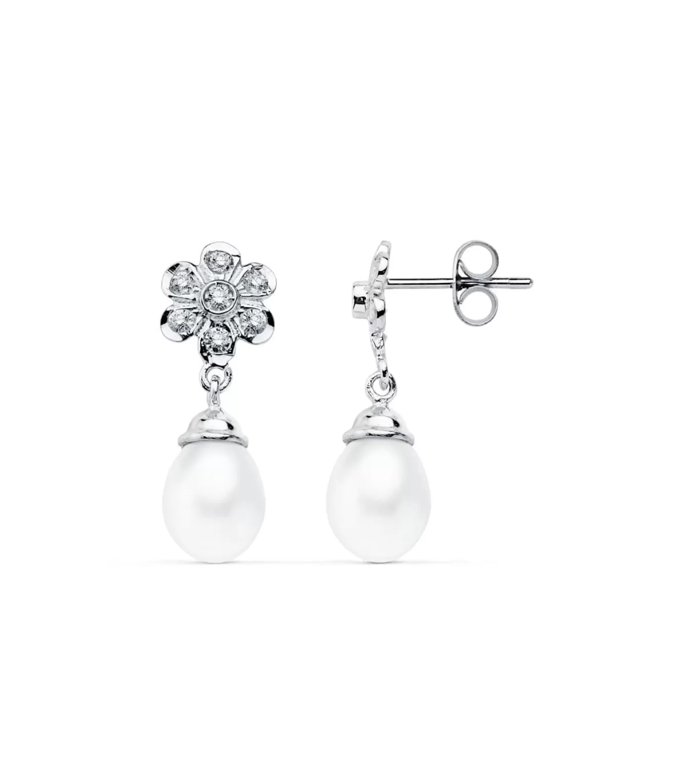 Pendientes De Novia Lady Lizbeth Oro Blanco 18K Perla Cultivada<Alda Joyeros Sale