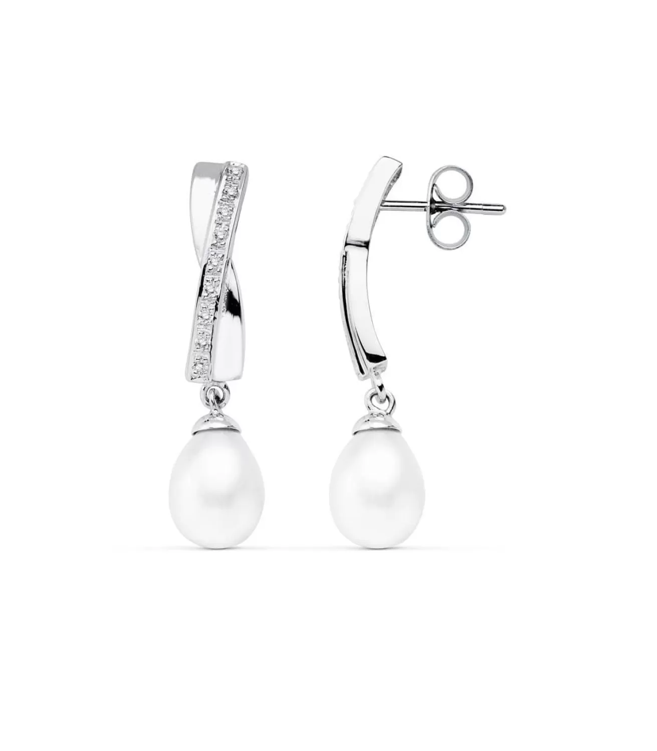 Pendientes De Novia Madame Madeleine Oro Blanco 9K Perla<Alda Joyeros Best