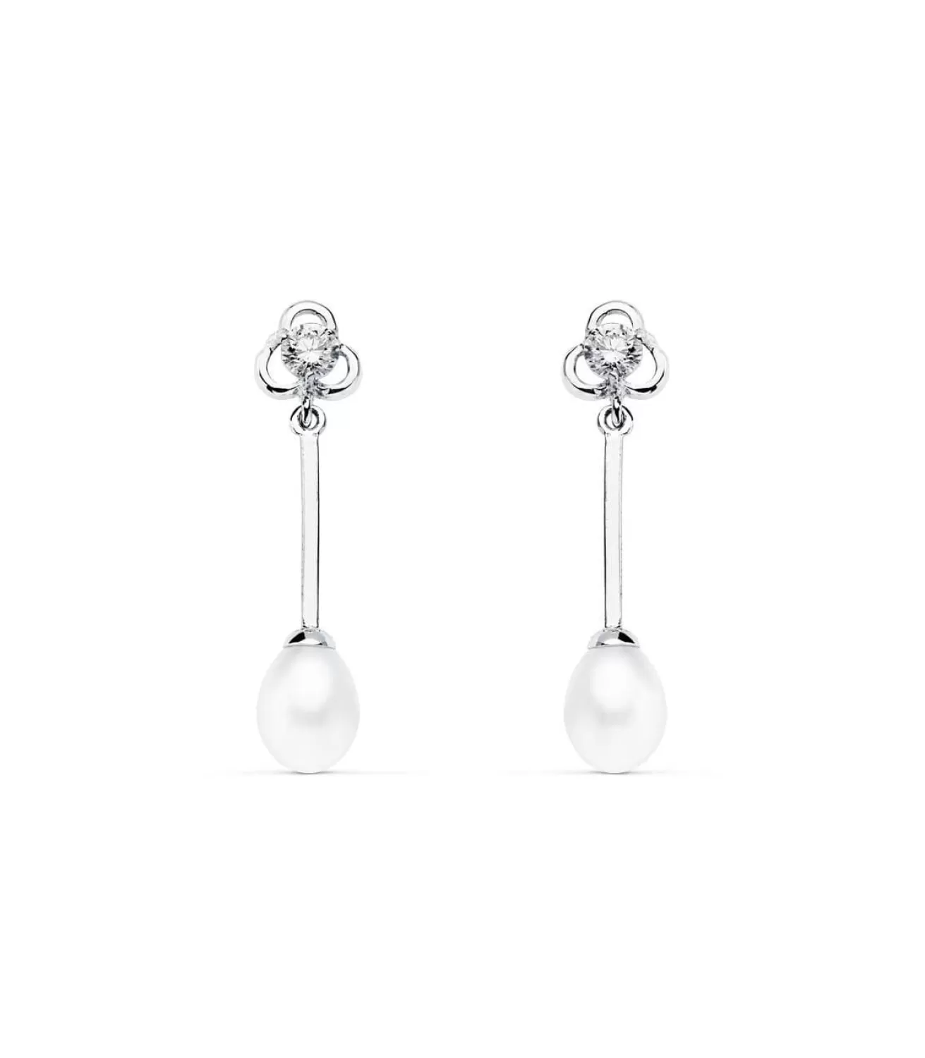 Pendientes De Novia Marquesa De Pembroke Oro Blanco 18K Perla<Alda Joyeros Best Sale