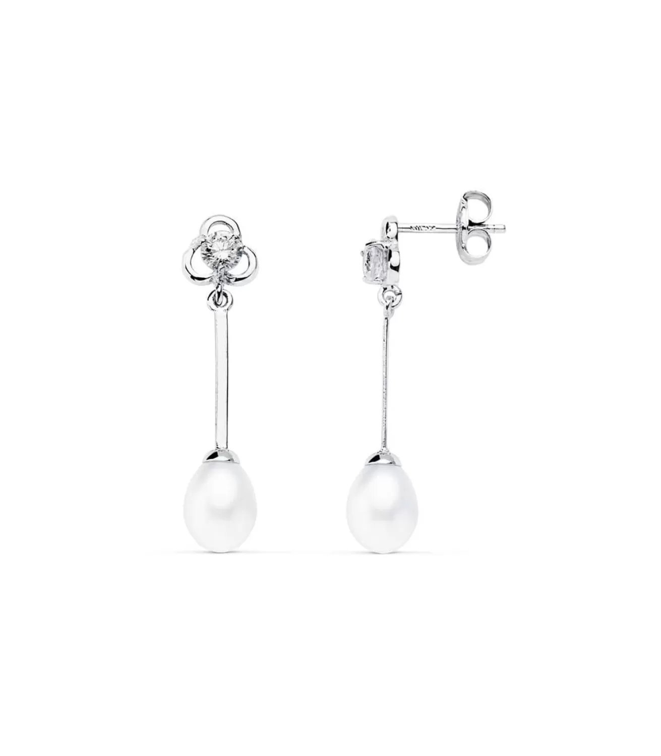 Pendientes De Novia Marquesa De Pembroke Oro Blanco 18K Perla<Alda Joyeros Best Sale