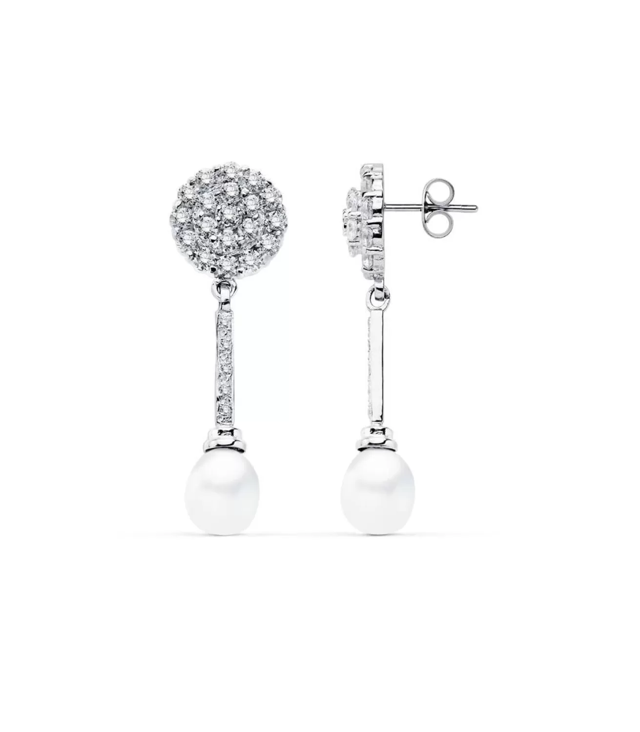 Pendientes De Novia Mary Tudor Oro Blanco 18K Perla<Alda Joyeros Clearance
