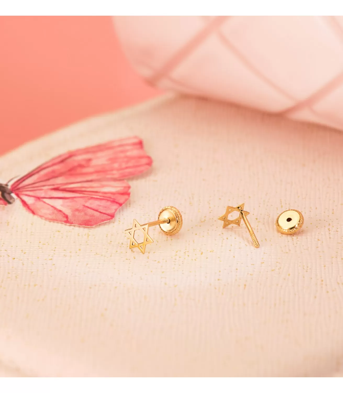 Pendientes Estrella De David Oro 18K 6Mm<Alda Joyeros Shop