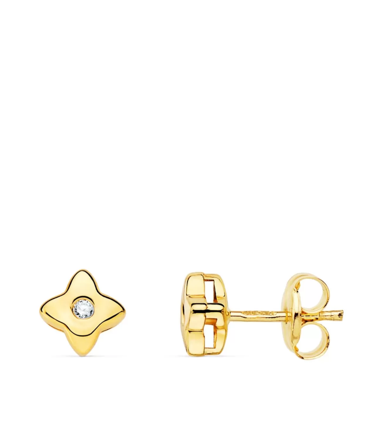 Pendientes Estrella Diamantes 0.030 Qtes. Oa 18K<Alda Joyeros Best