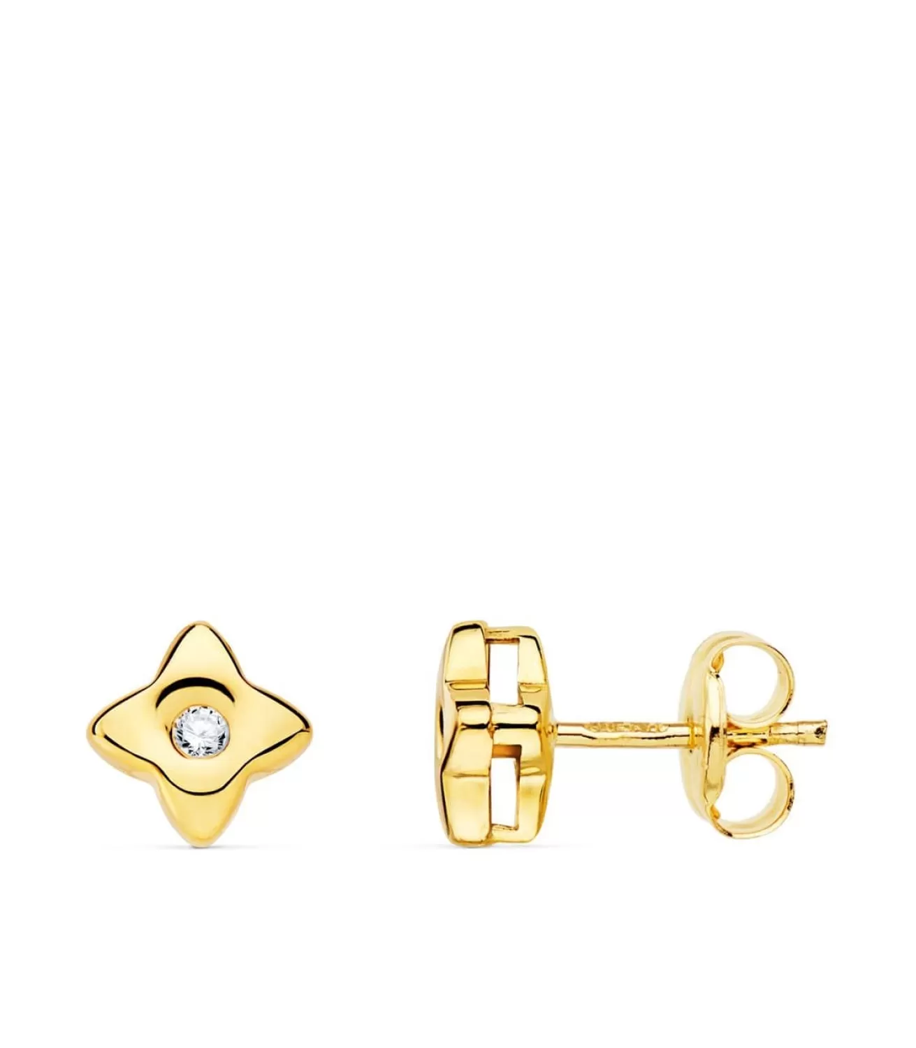 Pendientes Estrella Diamantes 0.040 Qtes. Oa 18K<Alda Joyeros Best Sale