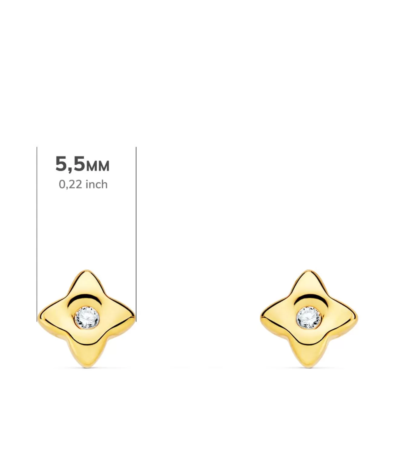 Pendientes Estrella Diamantes 0.040 Qtes. Oa 18K<Alda Joyeros Best Sale