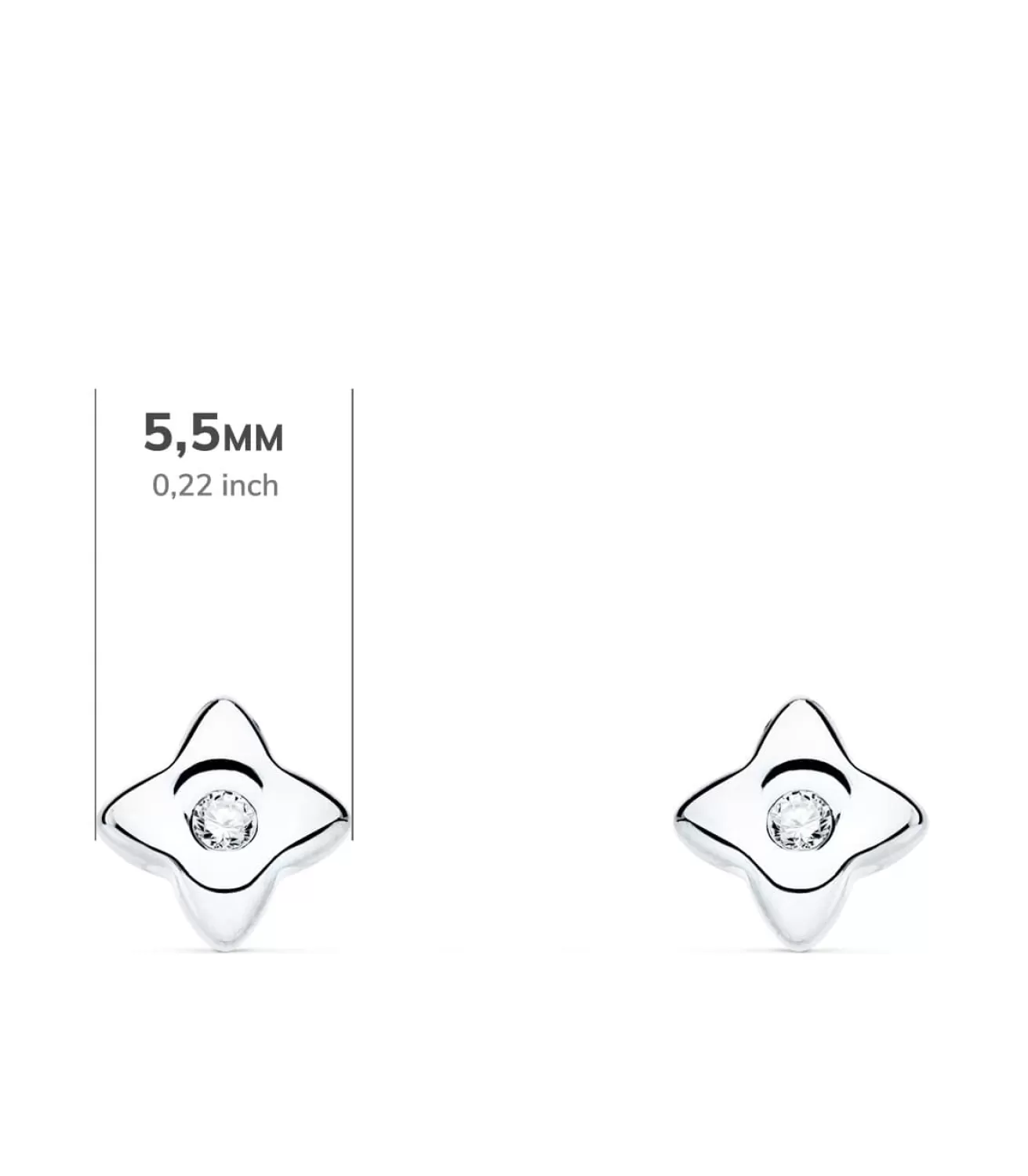 Pendientes Estrella Diamantes 0.040 Qtes. Ob 18K<Alda Joyeros Cheap