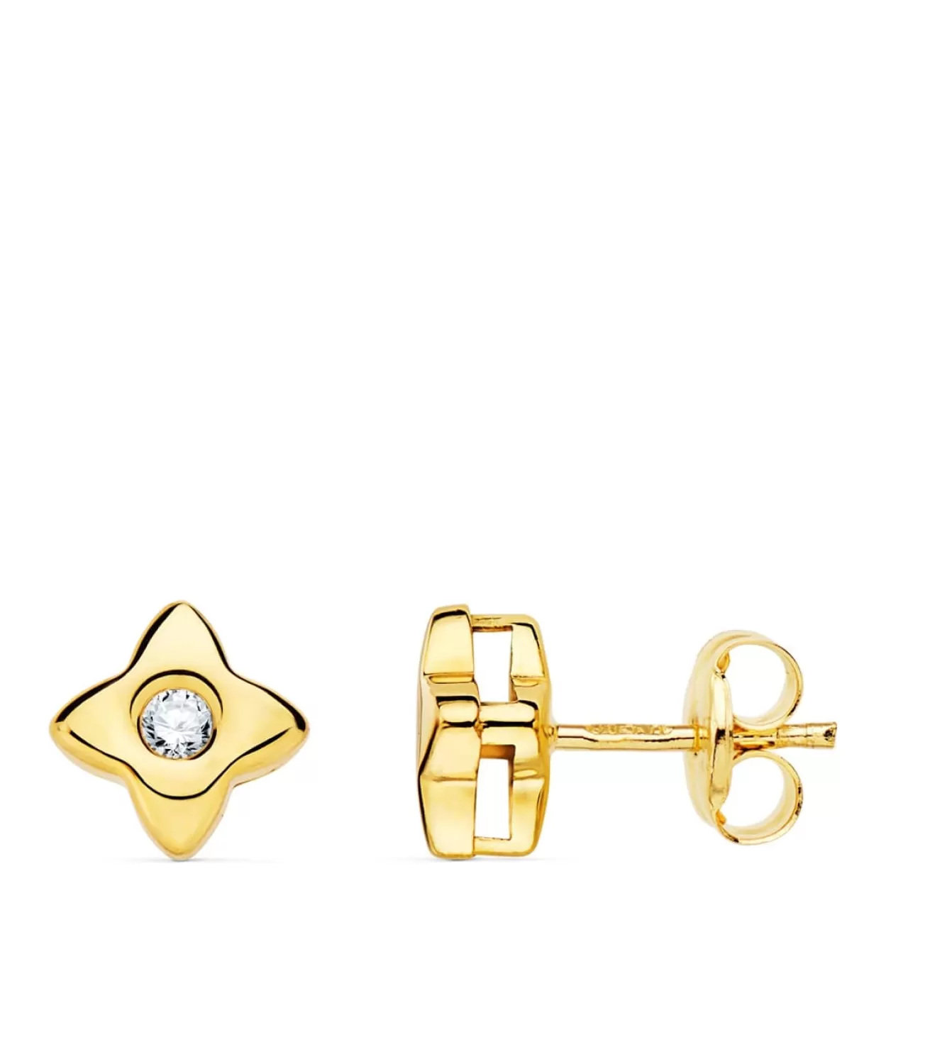 Pendientes Estrella Diamantes 0.100 Qtes. Oa 18K<Alda Joyeros Cheap