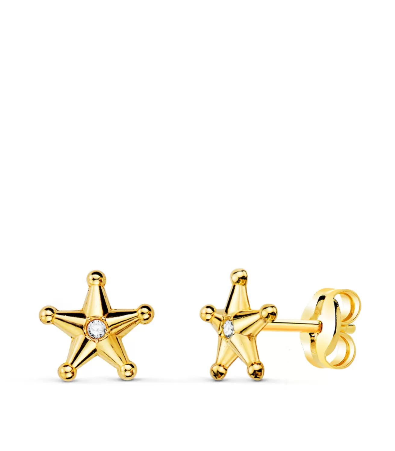Pendientes Estrella Sherif Oro 18K 7Mm<Alda Joyeros Online