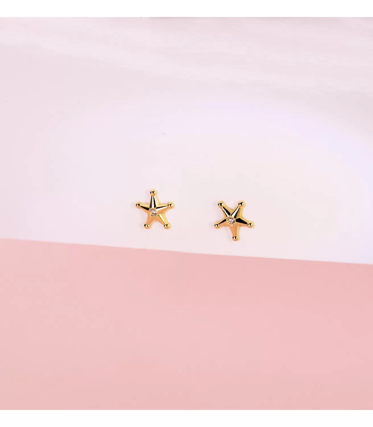 Pendientes Estrella Sherif Oro 18K 7Mm<Alda Joyeros Online