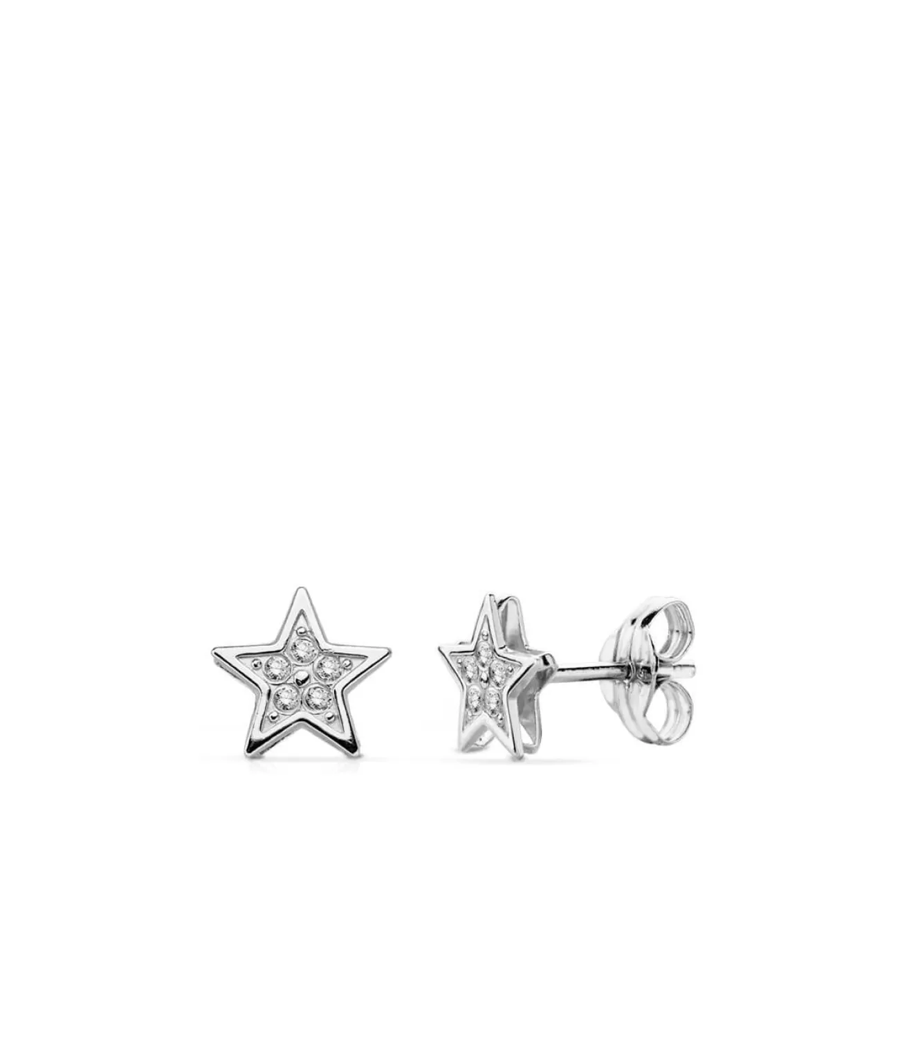 Pendientes Estrellas Oro Blanco Bellanca 18 Ktes<Alda Joyeros Store