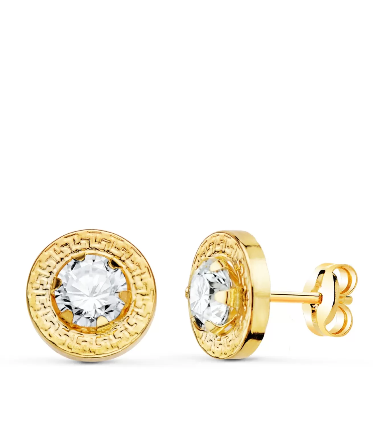 Pendientes Greca Carla Oro 18K 9Mm<Alda Joyeros Shop