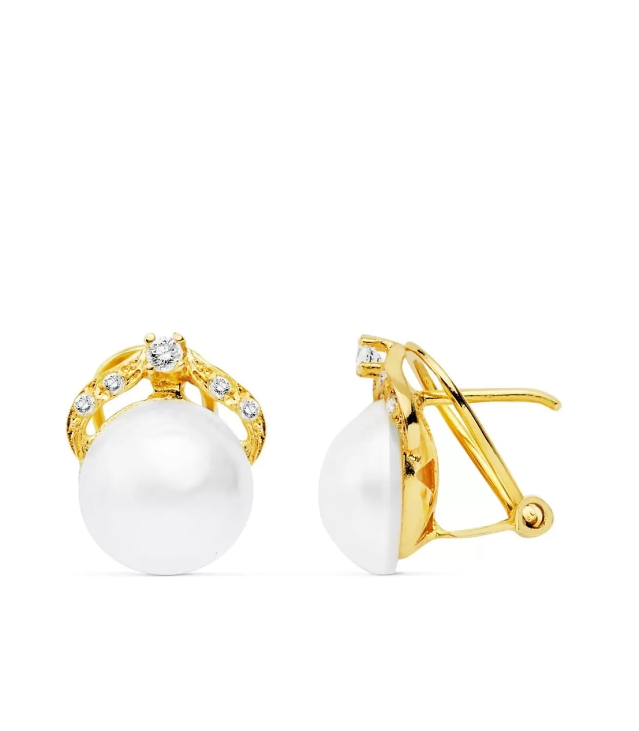 Pendientes Ima Perlas De Mabe Oro 18 K 10 Mm<Alda Joyeros Shop