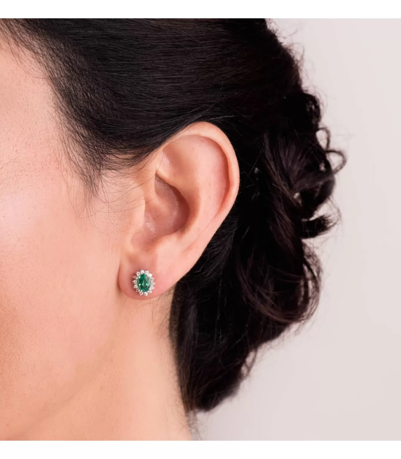 Pendientes Jasmin 0.28 Qtes. Oro 18 K Esmeralda<Alda Joyeros Fashion