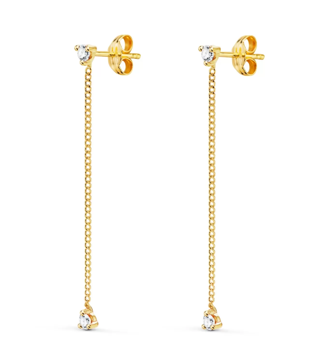 Pendientes Largos Cadena Oro Amarillo 18K<Alda Joyeros Best Sale