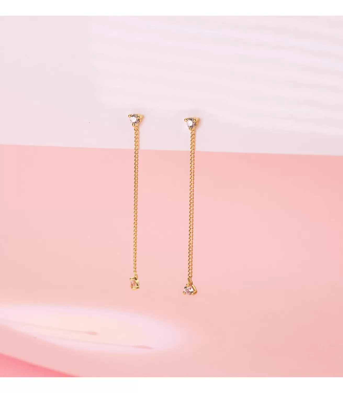 Pendientes Largos Cadena Oro Amarillo 18K<Alda Joyeros Best Sale