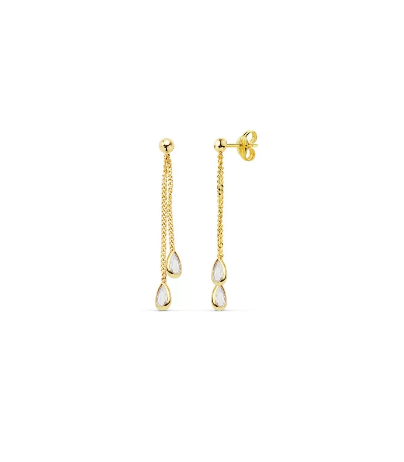 Pendientes Largos Lagrimas 34 Mm Oro 18 K<Alda Joyeros Discount