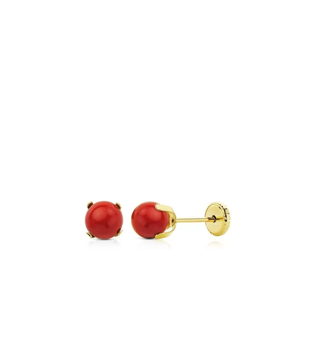 Pendientes Marianela Coral 5Mm 18 Ktes<Alda Joyeros Sale