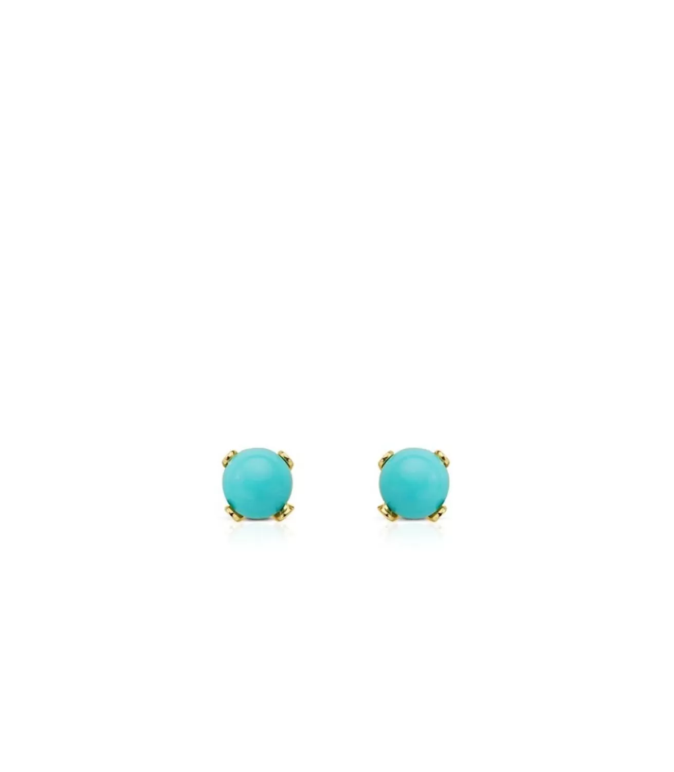 Pendientes Marianela Turquesa 3Mm 18 Ktes<Alda Joyeros Best