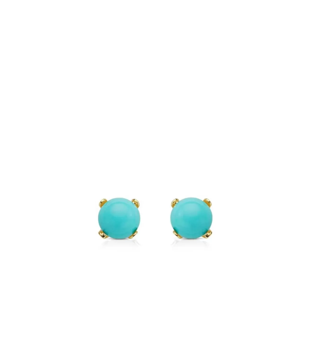 Pendientes Marianela Turquesa 4 Mm 18 Ktes<Alda Joyeros Best Sale