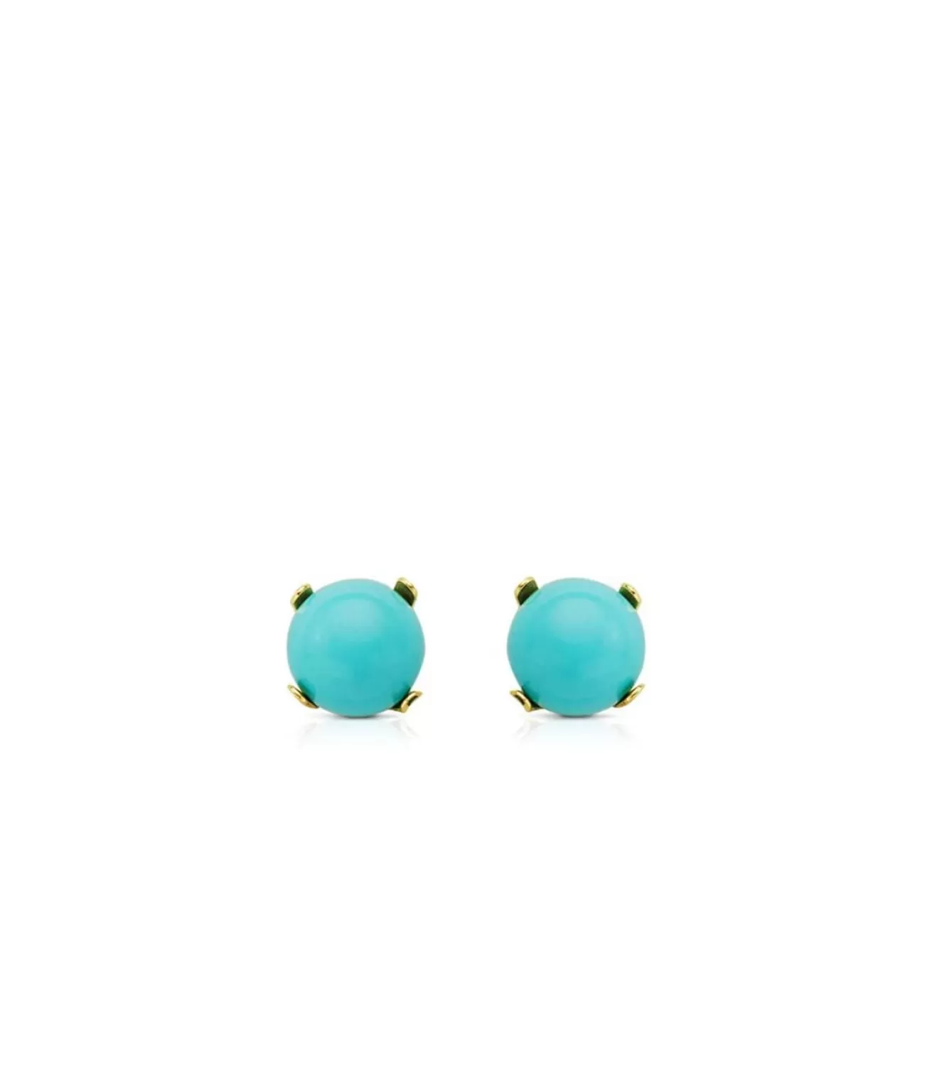 Pendientes Marianela Turquesa 5Mm 18 Ktes<Alda Joyeros Online