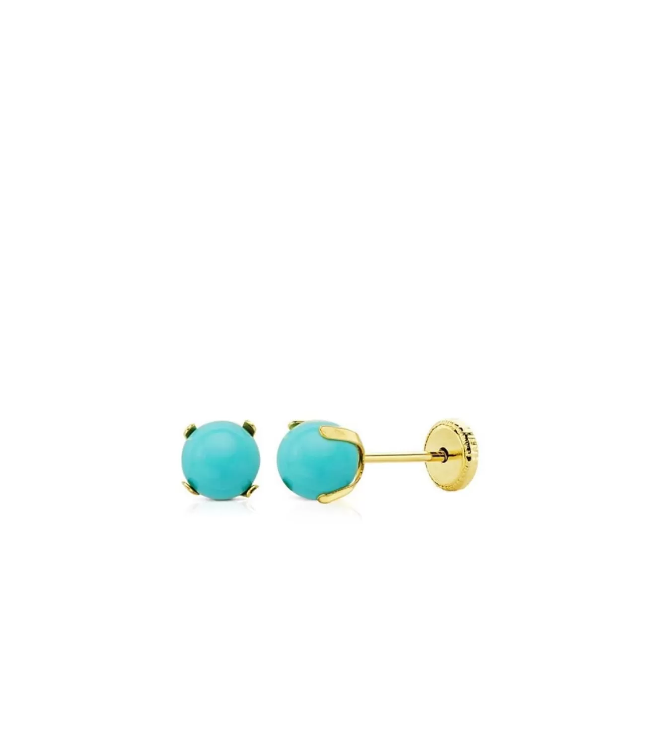 Pendientes Marianela Turquesa 5Mm 18 Ktes<Alda Joyeros Online